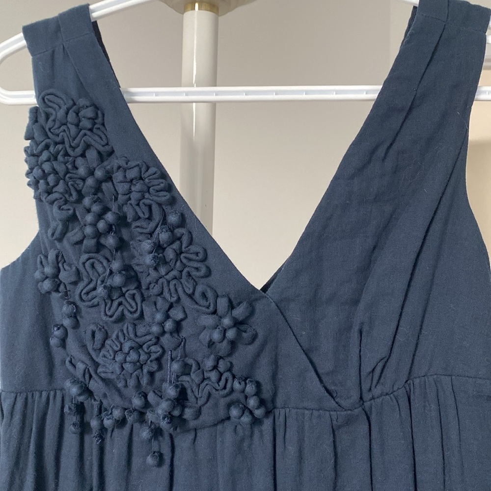 Marni navy blue cotton low cut dress with pockets size 38 - Picture 8 of 10